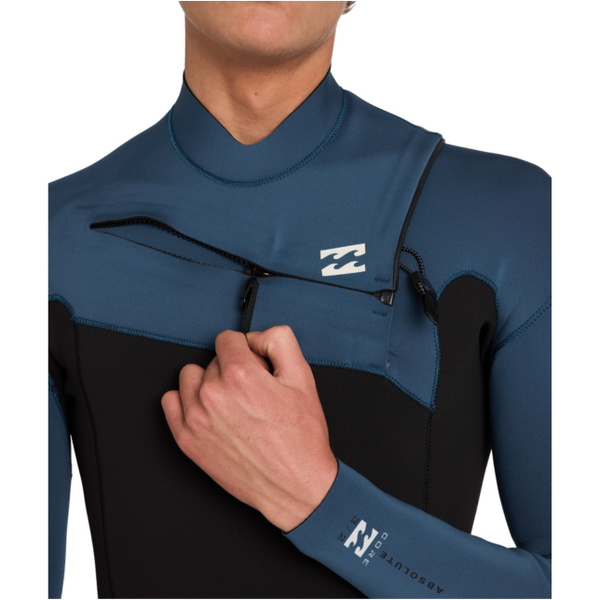 2026 Billabong Mens Absolute Core 3/2mm Chest Zip Wetsuit ABYW100293 - Dark Denim